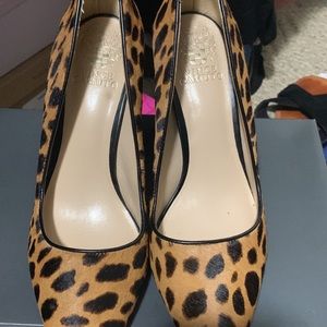 New in box- worn ONCE. Vince Camuto leopard print heels